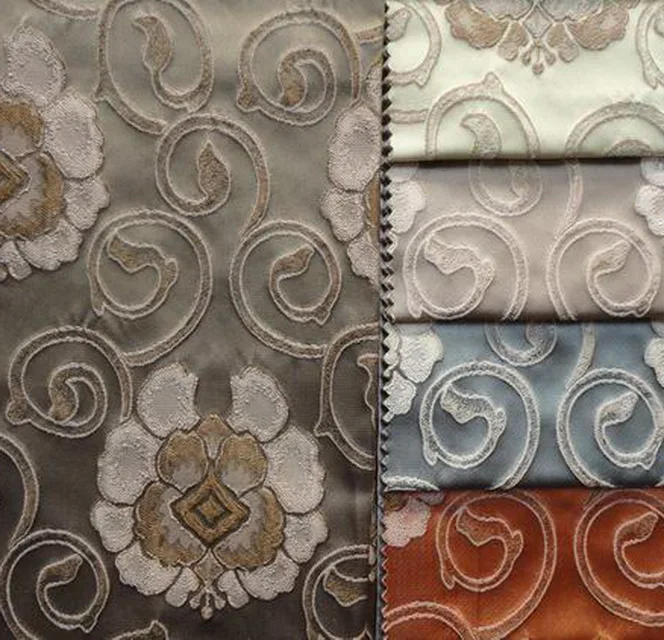 Woven sofa lining floral pattern jacquard design chenille fabric