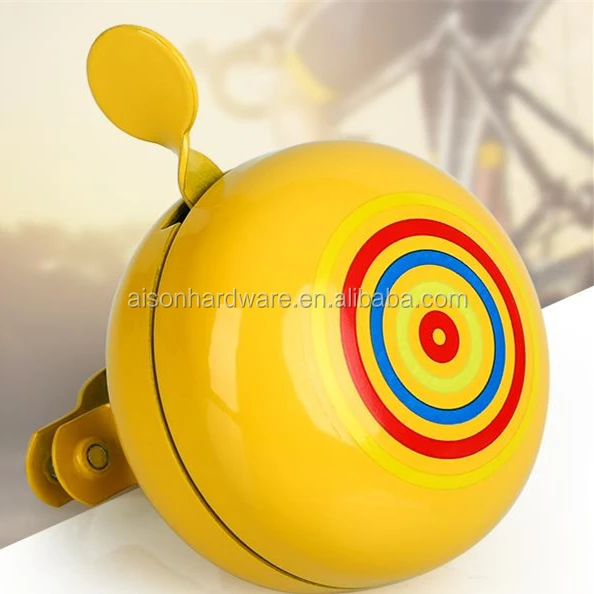 Best selling products in europe 2020 lovely child bike loud ring bells yellow bike bells with Smiley
