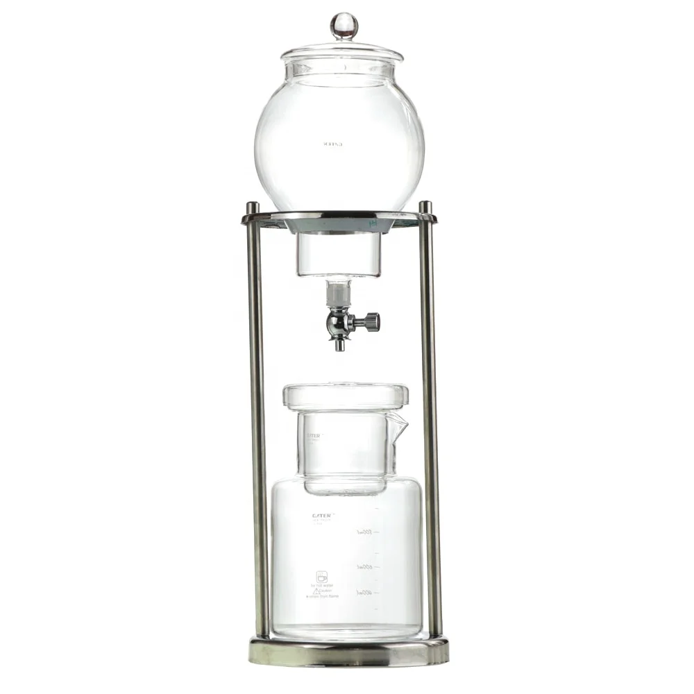 
Z Kitchen Accessories Stainless Steel Pillar Glass 600/ 1000 ML Cold Brew Coffee Maker 