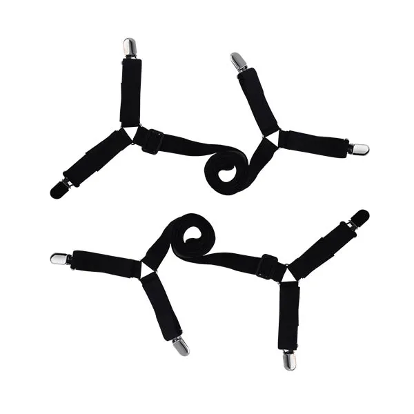 
GW2 One set Crisscross Adjustable Bed/Fitted Sheet Straps Suspenders Gripper/Holder/Fastener -Keep your bed sheet in place! 