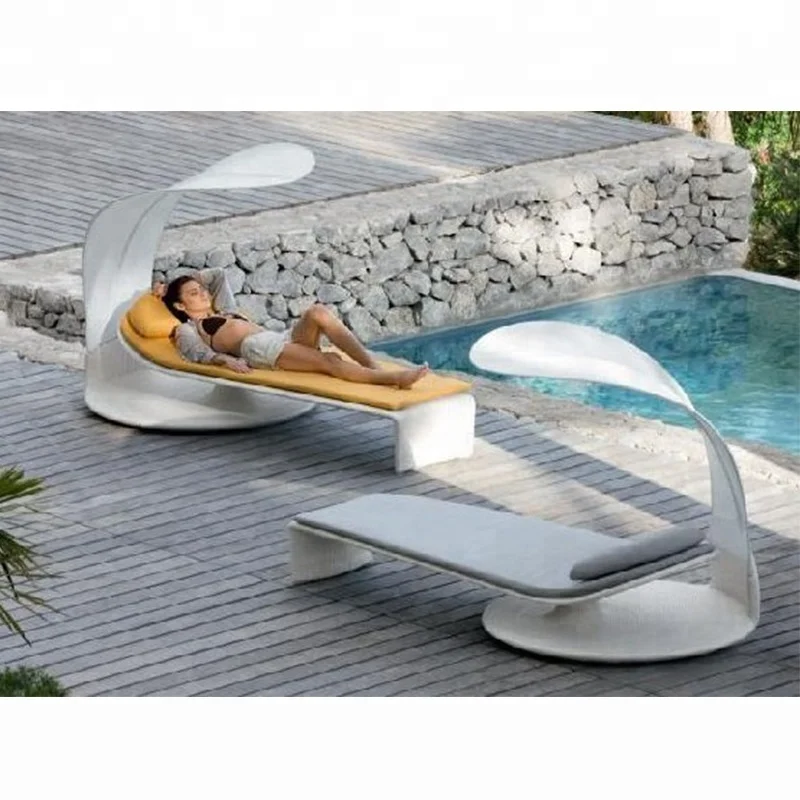 
modern HDPE rattan patio and garden sun lounger 