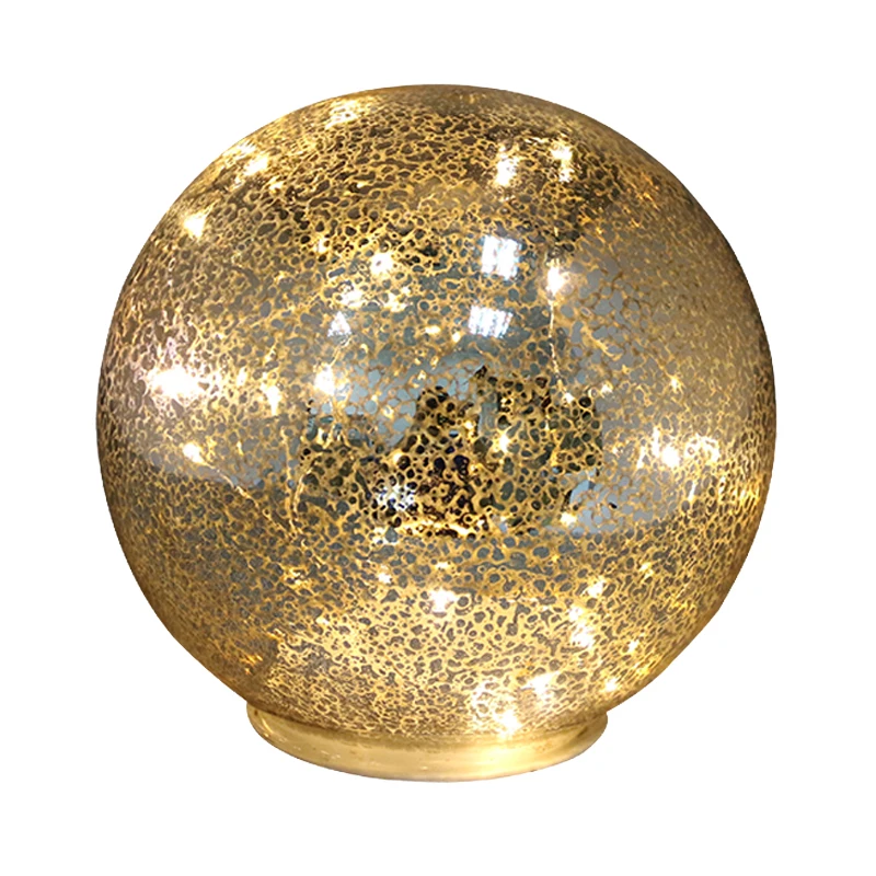 New Product Glass Dome Cloche 3D LED Night Light Table Lamp Christmas Decoration Ball Light