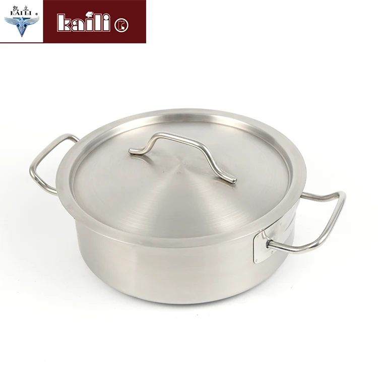 Chinese Sichuan restaurant equipment two ear Stainless Steel Round Roll shabu shabu Hot Pot