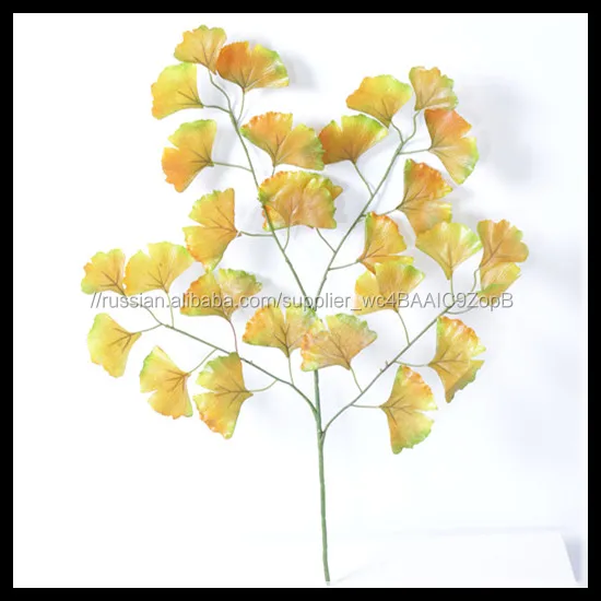 искусственного дерева гинкго/золотой поддельные пластиковые гинкго лист/искусственные растения для конкурентоспособная цена