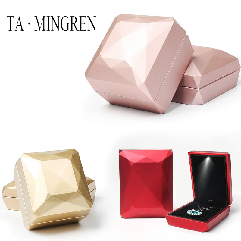 
Wholesale Fashion Cute Wedding Propose Ring Jewelry Box With Led Light 