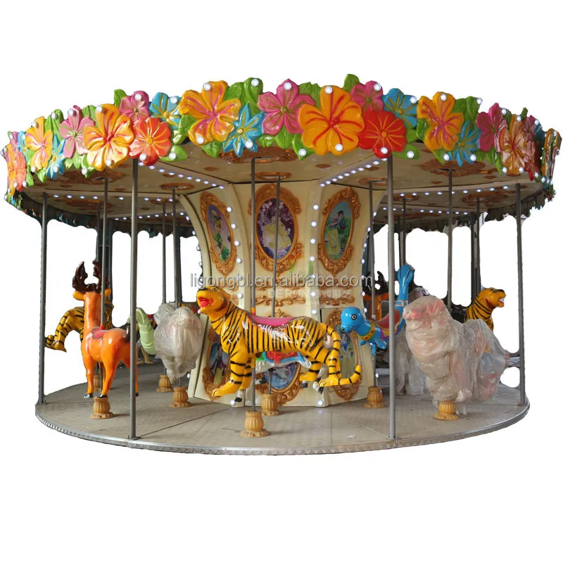 Video Available!!! DERUN RIDES coin operated merry go round kids carousel