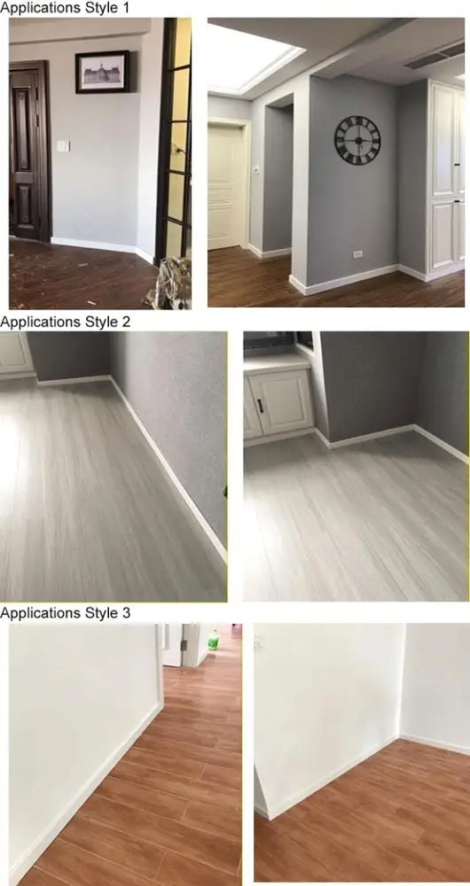 Different Types of Furniture White Wall Plastic Foam Modern Baseboard Skirting Board