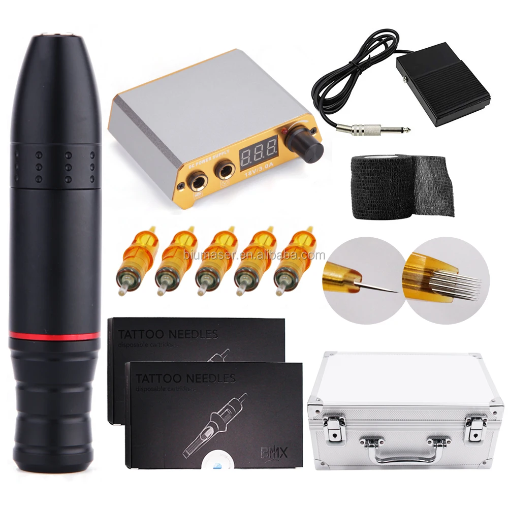 ADSHI tattoo supply cheap 20pcs tattoo needles kits  beginner body tattoo machine kits&supplies