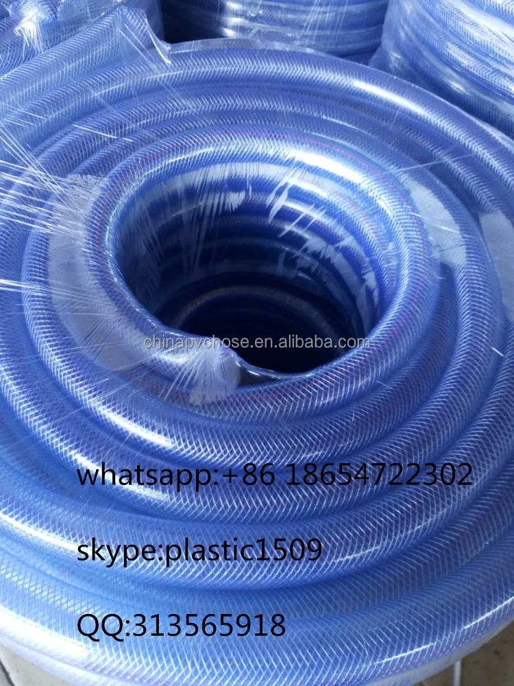
PVC Clear Hose Garden Nylon Braided Hose PVC Fiber Braided Reinforced Hose 