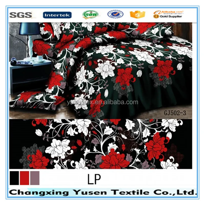 Cheap china factory polyester pigment print fabric for bedding bed sheet fabric high quality 100 polyester microfiber fabric
