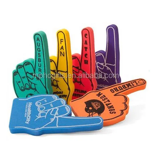 #1 No.1 Custom Red Foam Hand Sponge Hand Foam Finger with index finger point upward