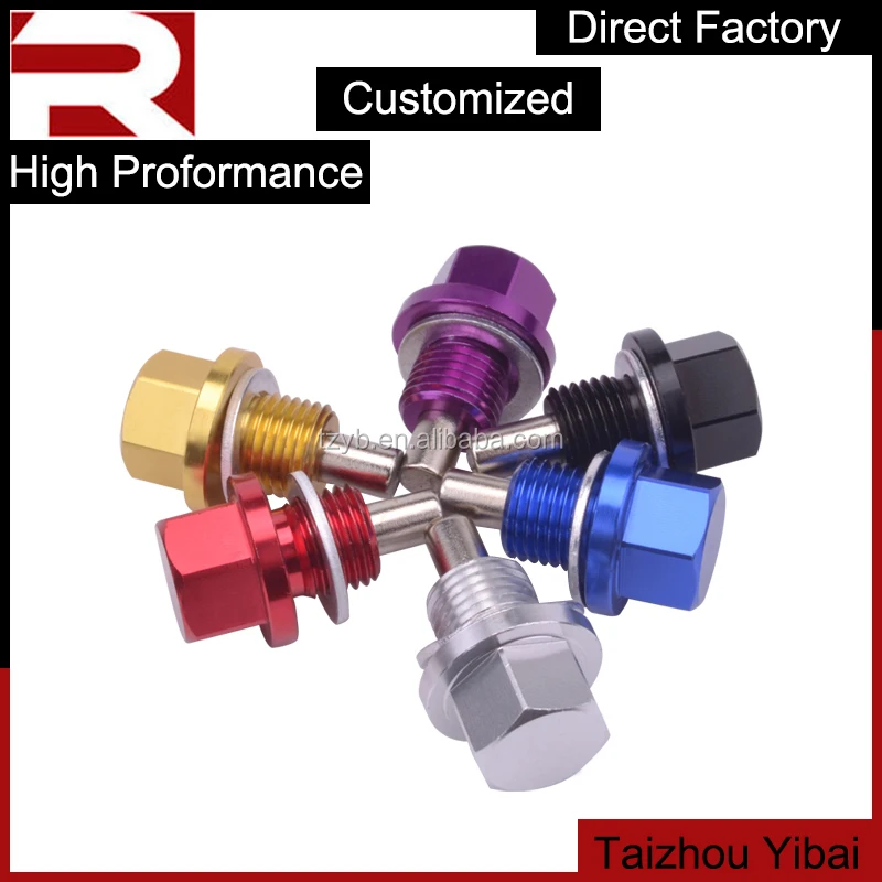 M12 * 1.25 двигатель магнитный резьбовая пробка, магнитный картера сливная пробка гайка