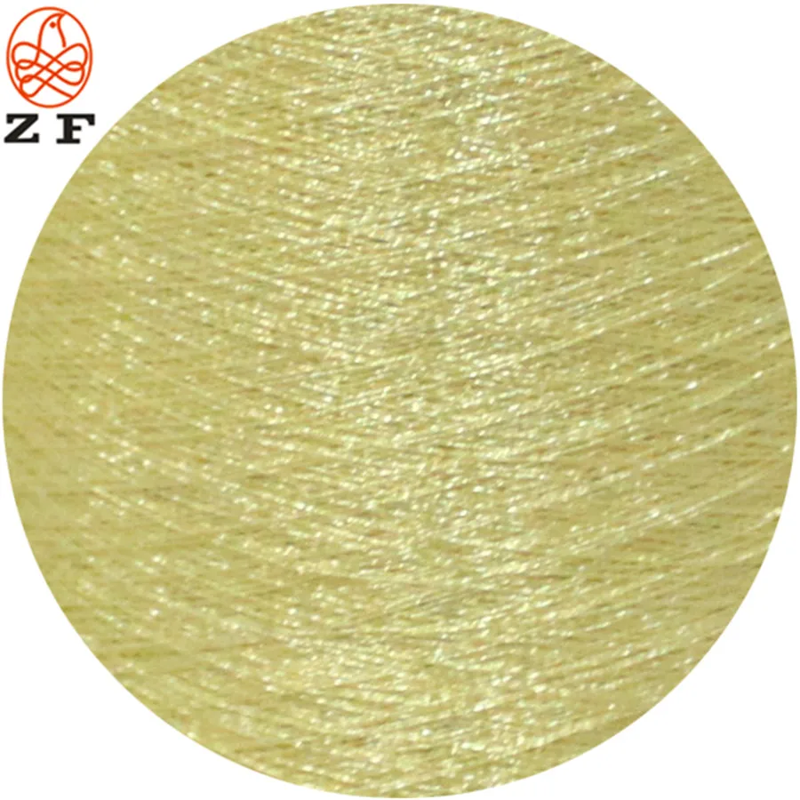 Pure silver and pure Golden Metallic yarn with 150d 450d 600d polyester or rayon