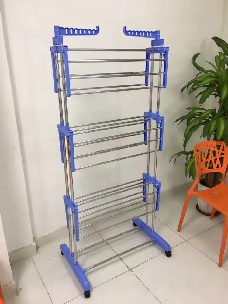 Hot sale 3 layers household folding cloth hanger stand