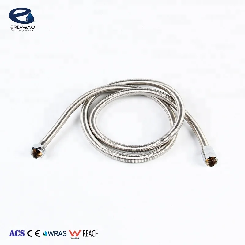 high spiral stainless steel wire reinforced spring shower hose with CE ACS Watermark