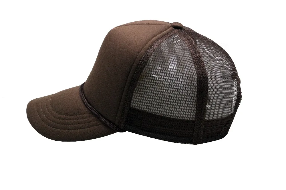 
High Quality Rope Sponge Fashion Rope Custom Brown Trucker Hat Blank 