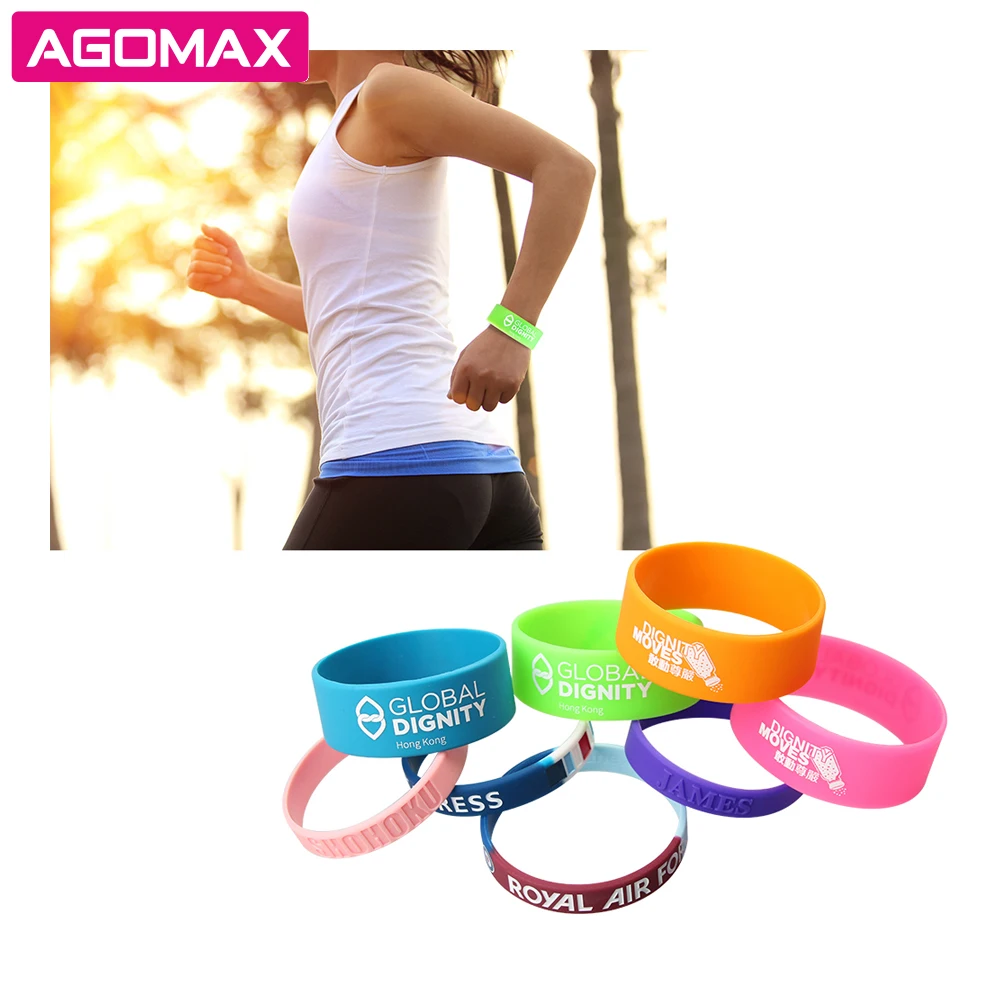 Personalized Logo Printed Cheap Custom Silicone Bracelet