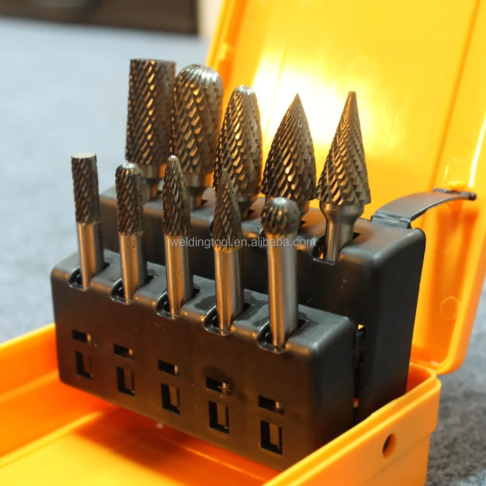 
Professional quality 10pcs Tungsten Carbide Rotary Burr Set 