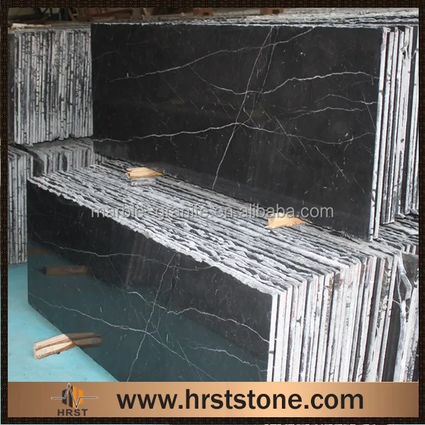 Ленивая однородная гранитная плитка nero marquina