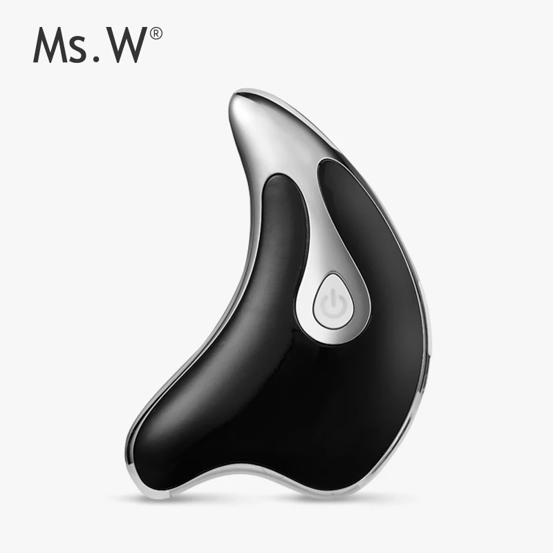 Mini Multi-purpose Face Skin Care Gua Sha Tool Heat High Frequency Vibration portable Galvanic Electric Facial Massage device