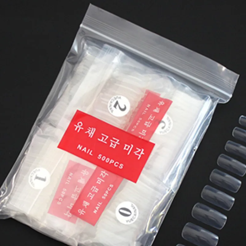 Professional Artificial False Nails French Half and Full Cover 500pcs Fake Nails Salon French Nail Tips