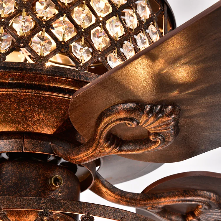 
Good price remote control factory manufacture crystal ceiling fans for sale 