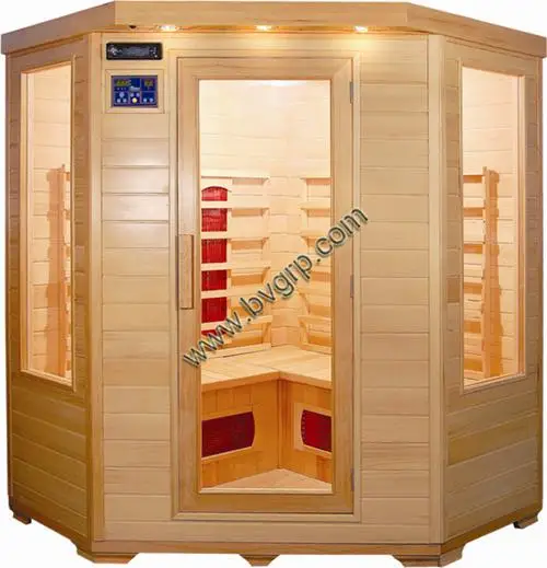 
New Product Decoration Four Person Wooden Outdoor Far Infrared Sauna Room 
