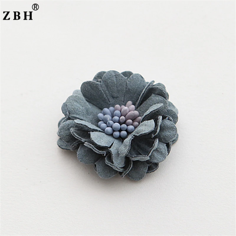 Mini Soft Leather Flower For Decoration Diy Fabric Flower Accessories
