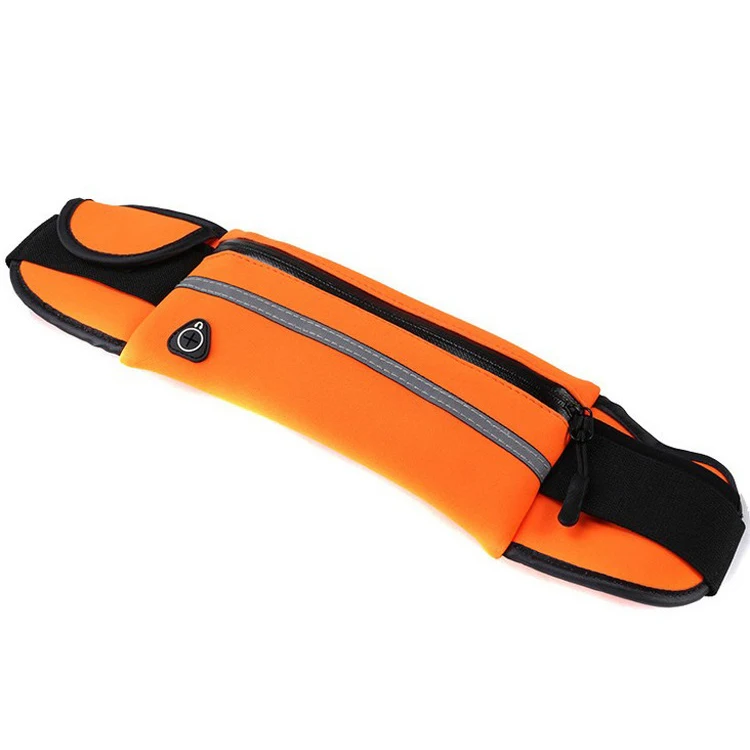 Waterproof soft polyester fitness sport running belt waist bag for cell phone money