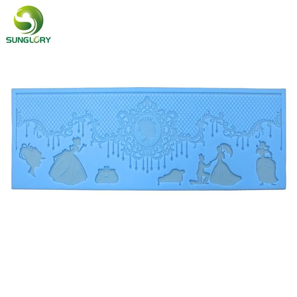 Wedding Decoration Beauty Silicone Lace Mat Flower Lover Sugar Cake Lace Mold For Baking Fondant Lace Mold Cake Decorating Tools