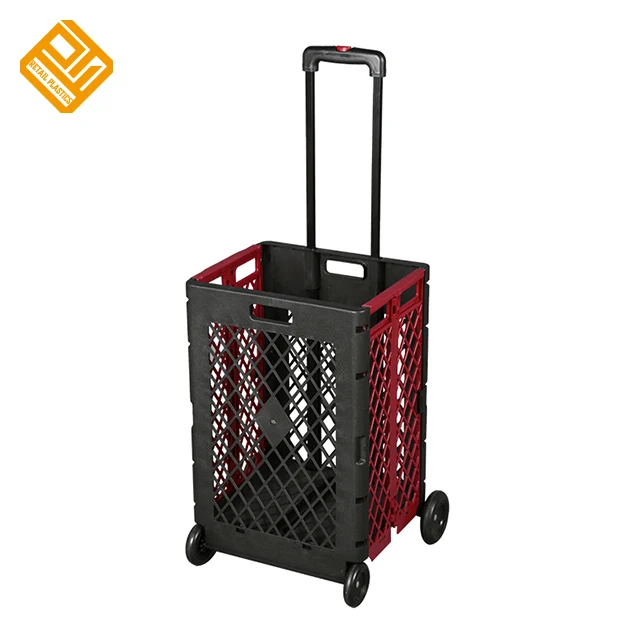 60L портативный пластиковый Heavy Duty ящик для хранения коробка колёса ботинки складная корзина покупок пакет-н-ролл