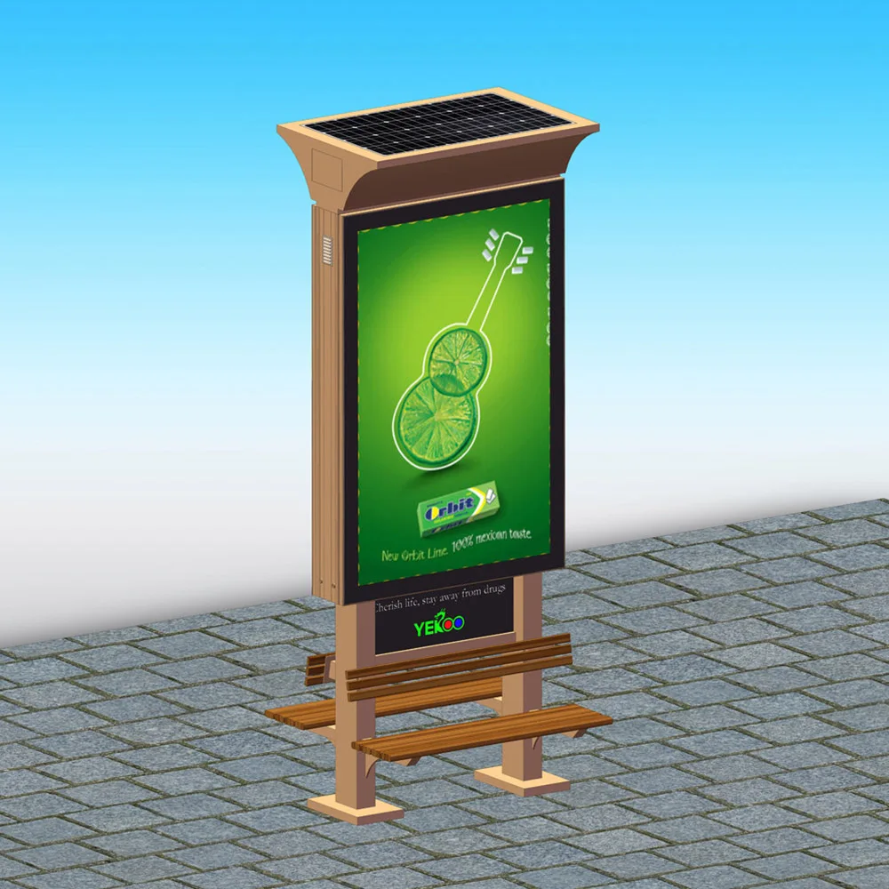 Outdoor Energy Saving Advertising Display Solar Power Light Box