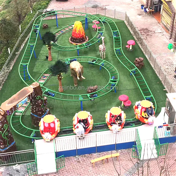 low price and cost hot sale park attractions 16 people 4 coaches kiddie small roller coaster for sale