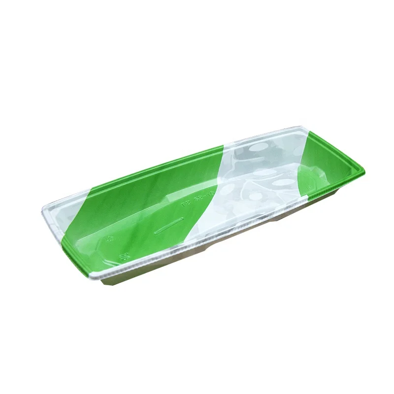 Plastic Tray Food Packaging Disposable Sushi Tray Sashimi Meat Container Customizs Available