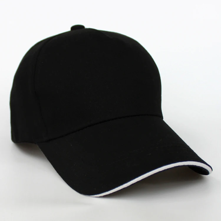 100% pure cotton high quality 5 panel outdoor baseball cap hat whole custom adjustable metal slide buckle Fashion baseball cap