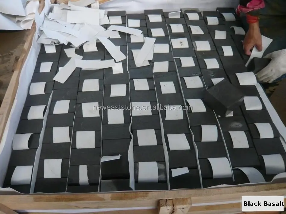 Natural Black Basalt Driveway Stone Pavers Wholesale Miami