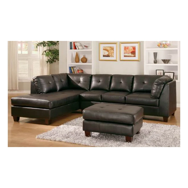 Frank furniture big size sectional sofa with chaise lounge corner leather sofa modern sectional sofa set with storage ottoman