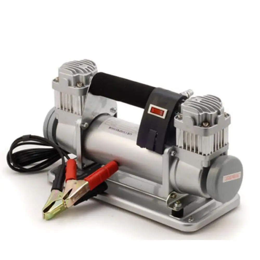 12V 4x4 4wd 150L/MIN PORTABLE EXTRA HEAVY DUTY CAR AIR COMPRESSOR TWIN CYLINDER
