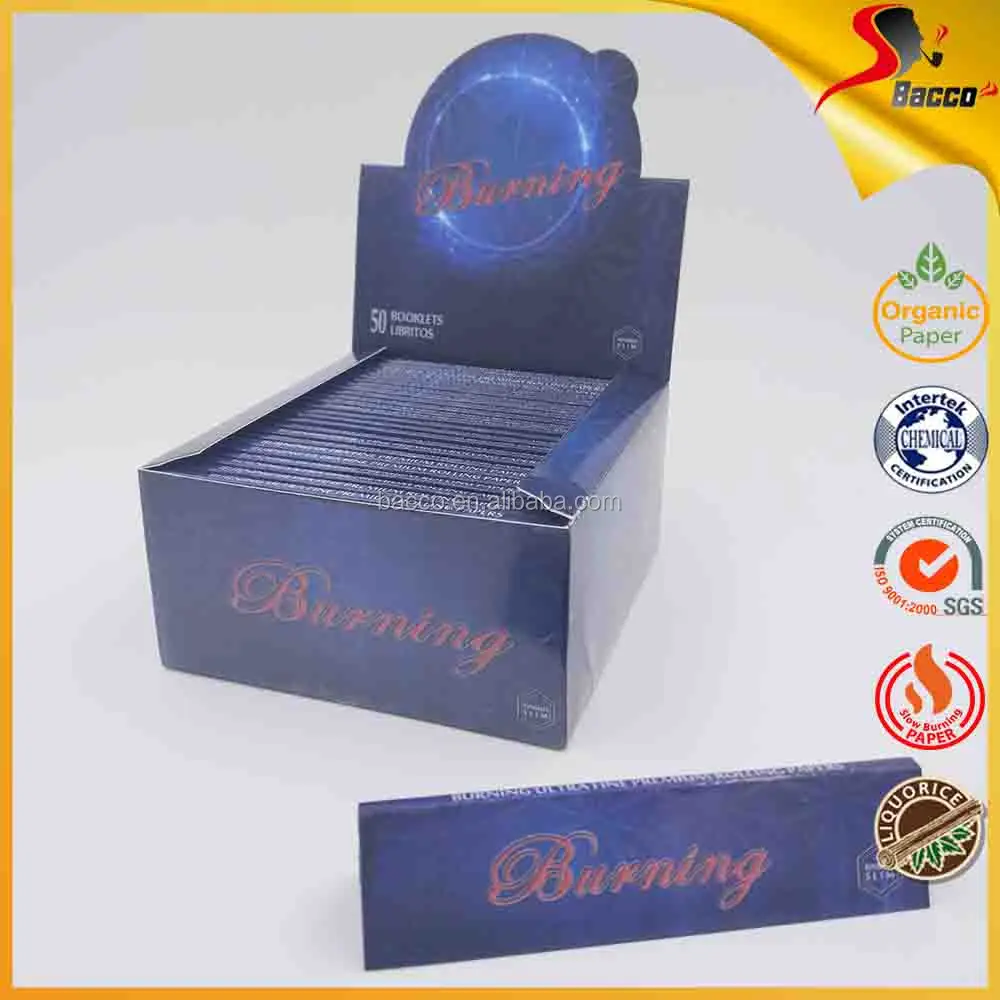 King size slim rolling paper, 50 booklets per box