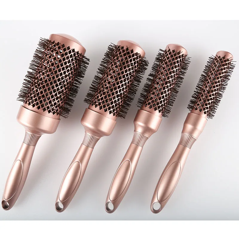 Salon Gold Boar Bristle Hairdressing Round Ceramic Hair Brush