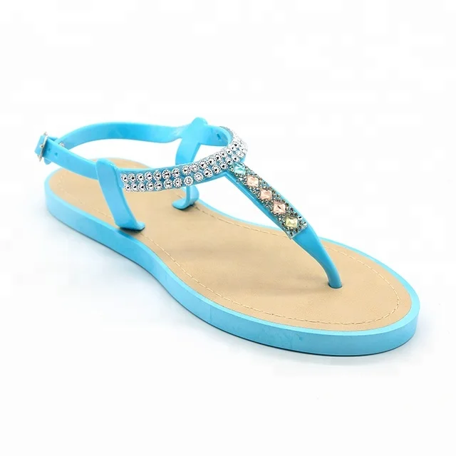 New Fashion Flat Soft PVC PCU Sole Ladies Sandal