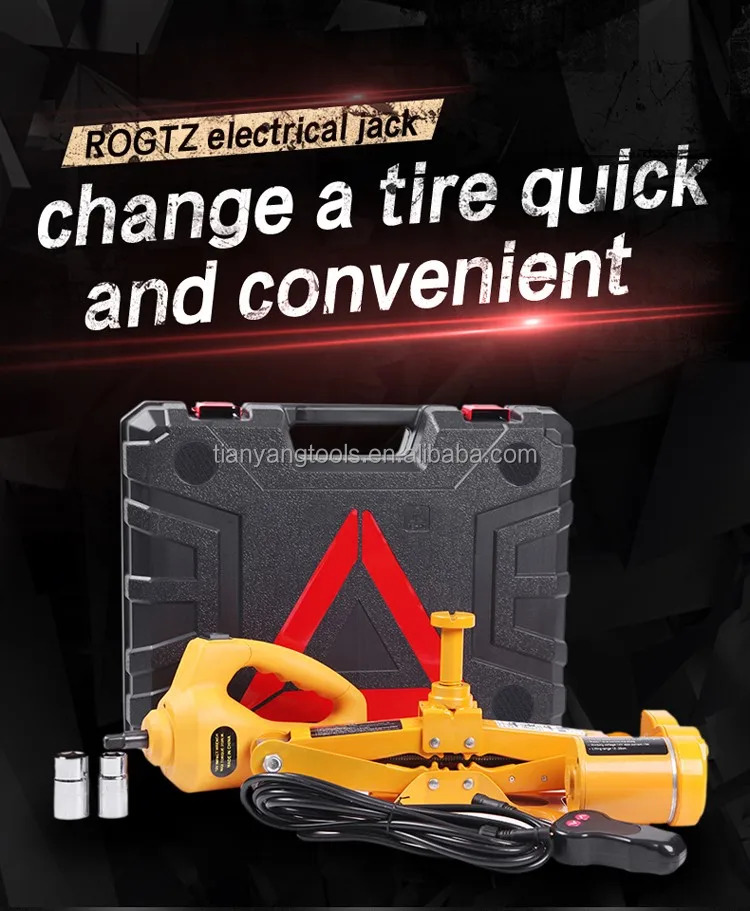 Hot Sale Manufacturer CE ISO DC12V 2T Durable Portable Automatic Electric Screw Scissor Jack for Car Emergency Repair Tools Kit