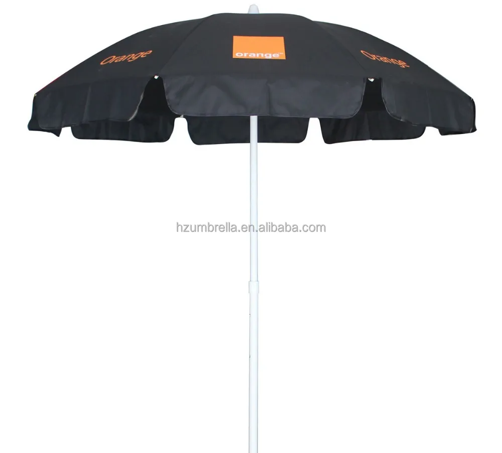 France Telecoom Orange 130cm Polyester Fabric Parasol Beach Umbrella Orange Outdoor Umbrella