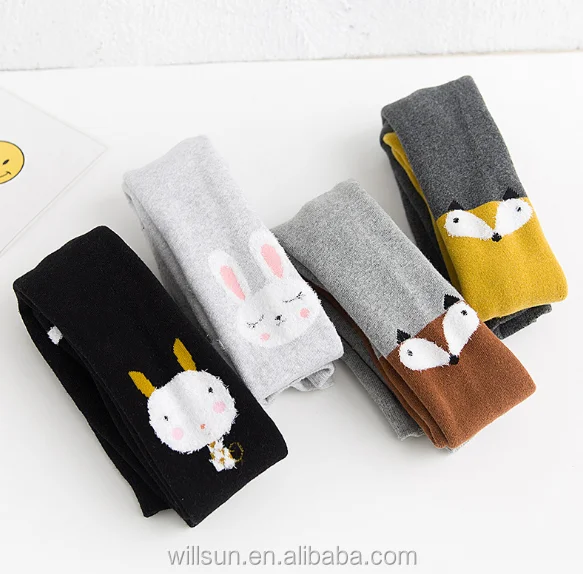 
Wholesale British pure colour cotton knitting soft skin kids tights dispensing cute cartoon star & love pattern baby pantyhose 