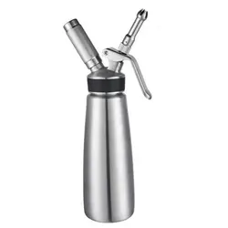 500ml 1000ml Black Silicon Head Cheap Cream Whipper All Stainless Steel Whipped Cream Dispenser 1 Pint with 3 decorating tips