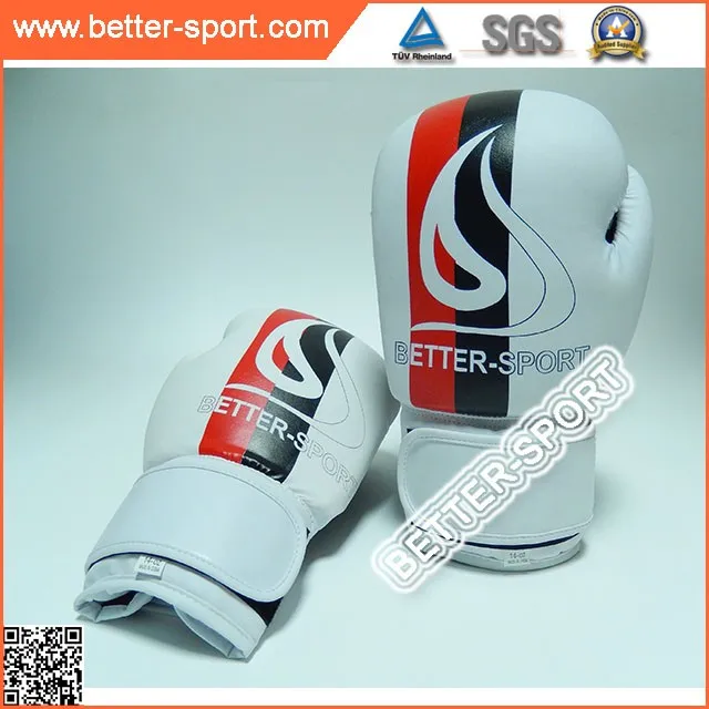 pu material red blue white color leather boxing gloves