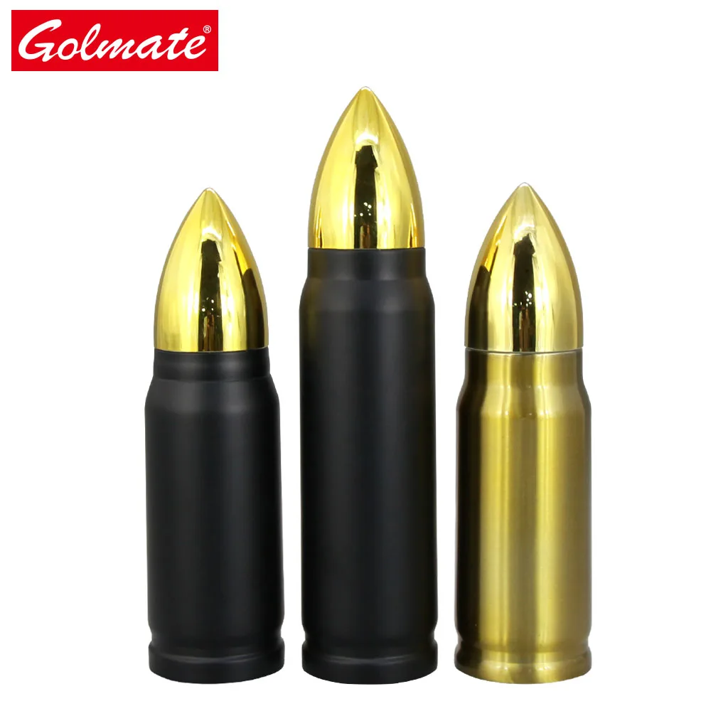 500ml Thermos Flasks Stainless Steel Vacuum Bullet Shape Water Bottles