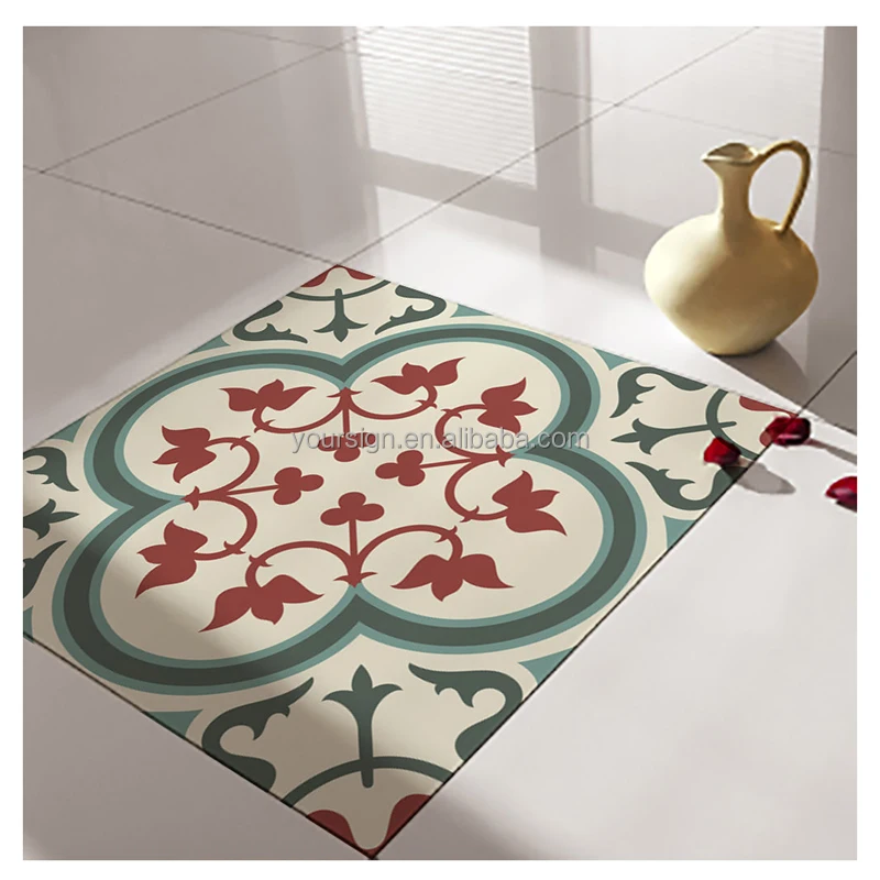self adhesive colorful durable vinyl floor sticker tile stickers for home decoration