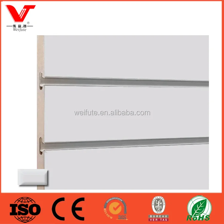 Special Red Color Melamine Slatwall MDF Slotted Board Panel