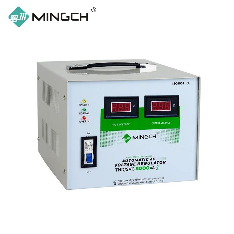MINGCH China Customized Single Phase 2Kva 1.5kva 1500VA AC Automatic Voltage Stabilizer AVR 2000 Watt Regulator